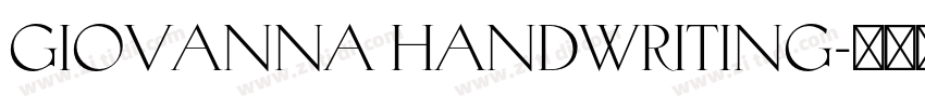 Giovanna Handwriting字体转换